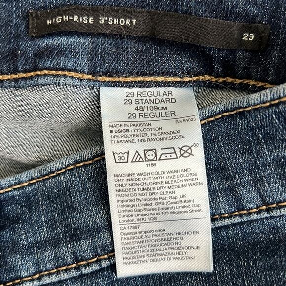 Banana Republic High Rise 3" Shorts Womens 29 Dark Wash Cutoff Classiccore - Picture 5 of 5